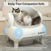 imageNeakasa M1 Lite OpenTop Self Cleaning Cat Litter Box Automatic Cat Litter Box with APP Control Safety Protection 1 Roll Waste BagPearl White