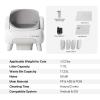 imageNeakasa M1 Lite OpenTop Self Cleaning Cat Litter Box Automatic Cat Litter Box with APP Control Safety Protection 1 Roll Waste BagPearl White