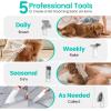 imageNeakasa P2 Pro Dog Grooming Kit Dog Clippers Vacuum Suction 99 Hair Pet Grooming with 5 Proven Tools 2L LargeCapacity Easy Empty Dustbin for Dogs Cats AnimalsWhite