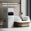 imageNeakasa PooGuard Litter Disposal Bin 92L Trash Can for Cat Litter Dog Waste ampamp Diapers with Viewing Window Wider Opening and 4Month Refill Bag GreyGrey