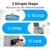 imageNeakasa PooGuard Litter Disposal Bin 92L Trash Can for Cat Litter Dog Waste ampamp Diapers with Viewing Window Wider Opening and 4Month Refill Bag GreyGrey