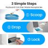 imageNeakasa PooGuard Litter Disposal Bin 92L Trash Can for Cat Litter Dog Waste ampamp Diapers with Viewing Window Wider Opening and 4Month Refill Bag GreyWhite