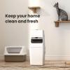 imageNeakasa PooGuard Litter Disposal Bin 92L Trash Can for Cat Litter Dog Waste ampamp Diapers with Viewing Window Wider Opening and 4Month Refill Bag GreyWhite
