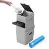 imageNeakasa PooGuard Litter Disposal Bin 92L Trash Can for Cat Litter Dog Waste ampamp Diapers with Viewing Window Wider Opening and 4Month Refill Bag GreyGrey