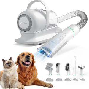 imageNeakasa P1 Pro Pet Grooming Kit ampamp Vacuum Suction 99 Pet Hair Professional Clippers with 5 Proven Grooming Tools for Dog and Cat