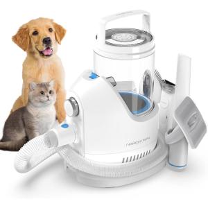 imageNeakasa P2 Pro Dog Grooming Kit Dog Clippers Vacuum Suction 99 Hair Pet Grooming with 5 Proven Tools 2L LargeCapacity Easy Empty Dustbin for Dogs Cats AnimalsBluewhite